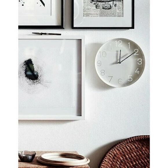 Wall Clock for Home Decor White 9 ¾ " NEW - Picture 3 of 6